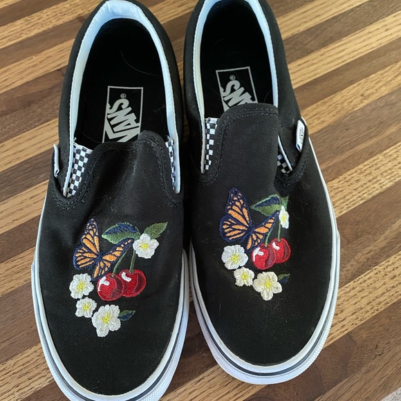 vans with cherry and butterfly